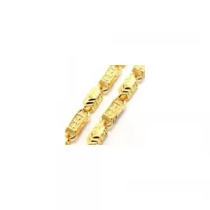 # 18k 24k 십자 화살 대나무목걸이+팔찌 4mm 남자금목걸이 도금