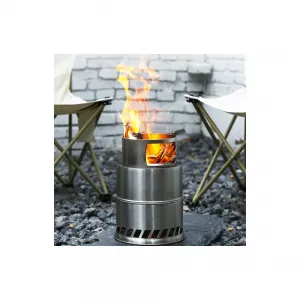 감성캠핑 라운드 우드스토브 이중연소 대형 불멍 화로대 로켓